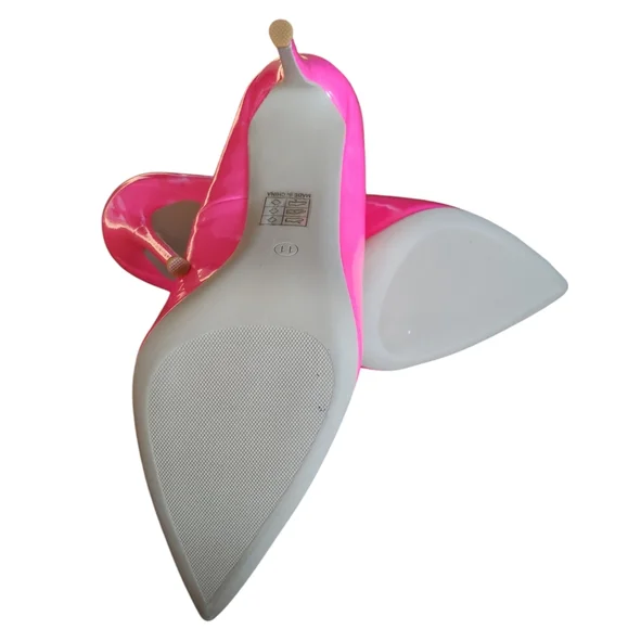 Brand New Elisabet Tang Hot Pink Patent Leather Stilletto Pumps Size 11 - Picture 5 of 5